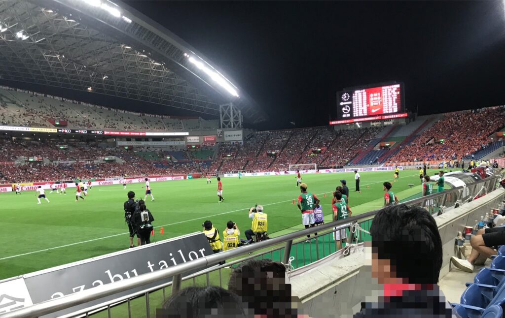 2017/7/9 vs アルビレックス新潟
SA 2列目(浦和レッズのベンチ前)